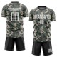 Benutzerdefinierte Camo Weiß-Schwarz Sublimation Salut an den Dienst Fußball Uniform Trikot Benutzerdefinierte Camo Weiß-Schwarz Sublimation Salut an den Dienst Fußball Uniform Trikot