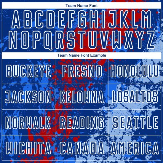 Benutzerdefinierte Royal Rot-Hellblau Dripping Splatter Kunst Sublimation Fußball Uniform Jersey Benutzerdefinierte Royal Rot-Hellblau Dripping Splatter Kunst Sublimation Fußball Uniform Jersey