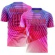 Benutzerdefinierte Lila Rosa-Schwarz Geometrische Formen Sublimation Fußball Uniform Trikot Benutzerdefinierte Lila Rosa-Schwarz Geometrische Formen Sublimation Fußball Uniform Trikot