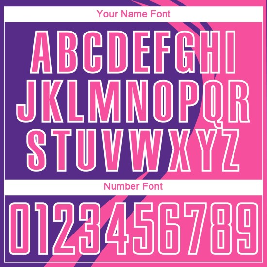 Benutzerdefinierte Rosa Lila-Weiß Curve Linien Sublimation Fußball Uniform Trikot Benutzerdefinierte Rosa Lila-Weiß Curve Linien Sublimation Fußball Uniform Trikot