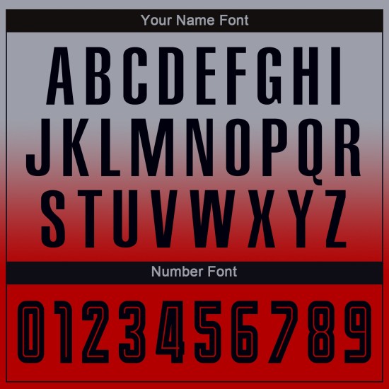 Benutzerdefinierte grau schwarz-rot Sublimation Langarm Fade Fashion Fußball Uniform Jersey Benutzerdefinierte grau schwarz-rot Sublimation Langarm Fade Fashion Fußball Uniform Jersey