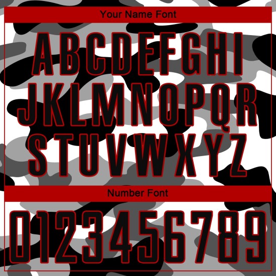 Benutzerdefinierte Camo Schwarz-Rot Sublimation Salute To Service Fußball Uniform Trikot Benutzerdefinierte Camo Schwarz-Rot Sublimation Salute To Service Fußball Uniform Trikot