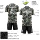 Benutzerdefinierte Camo Weiß-Schwarz Sublimation Salut an den Dienst Fußball Uniform Trikot Benutzerdefinierte Camo Weiß-Schwarz Sublimation Salut an den Dienst Fußball Uniform Trikot